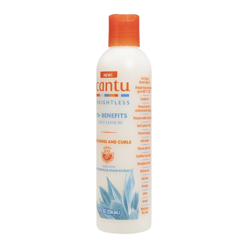Cantu Weightless Daily Leave-in Cream for Natural Hair with Shea Butter, 8 fl oz