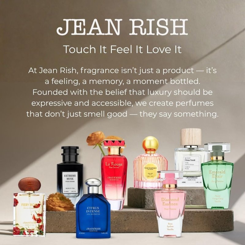 Jean Rish Cedar Wood Perfume for Men Eau De Toilette, Long-Lasting Luxury Fragrance, Made In USA - Patchouli, Cedar, Musk Scent - 100ml / 3.4 oz