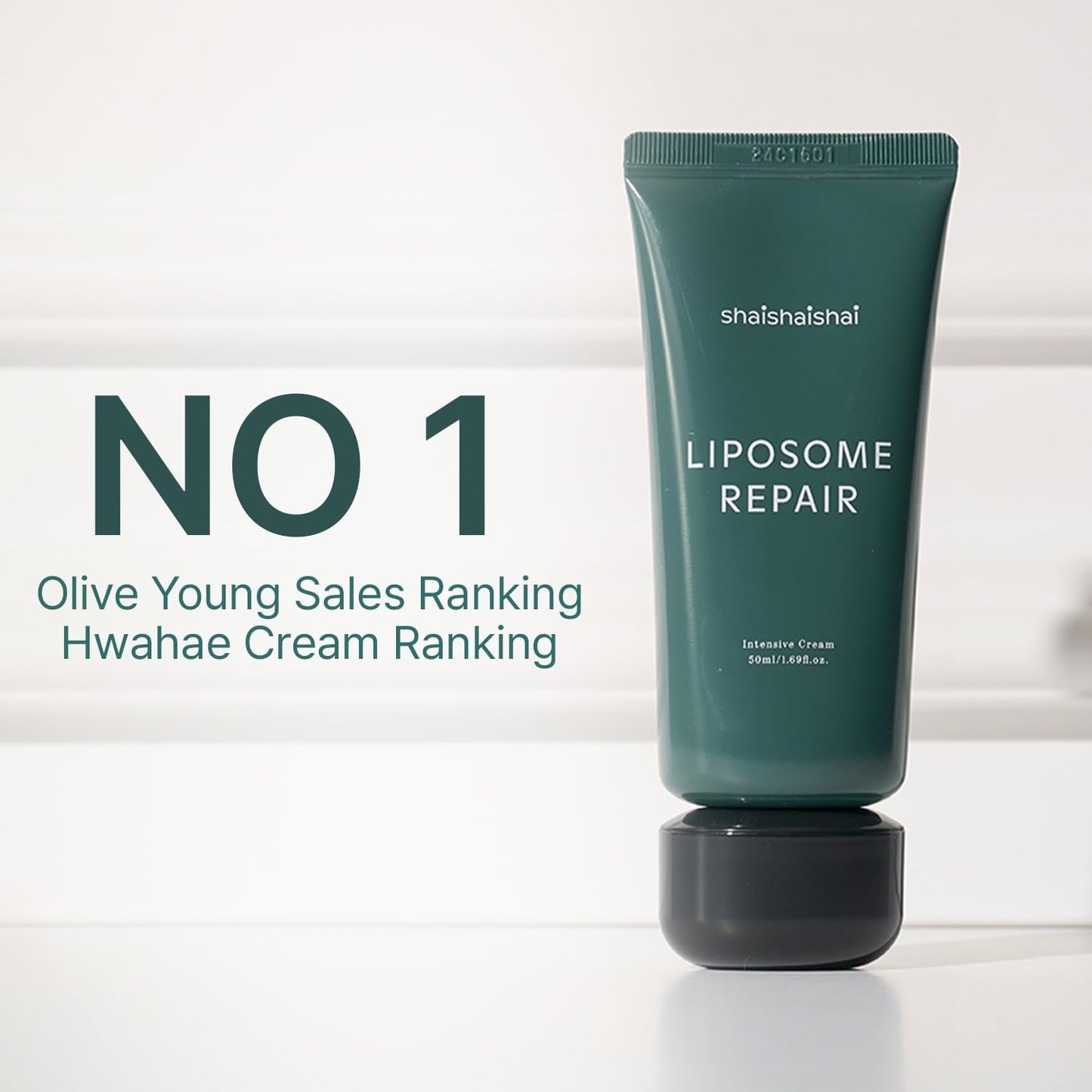 shaishaishai Liposome Repair Milky Cream | Barrier Repair Face Moisturizer for Dry Sensitive Skin | 6% Urea, Peptide & Ceramide Fast-Absorbing Korean Moisture Cream for Glowing Skin, 1.69 fl.oz
