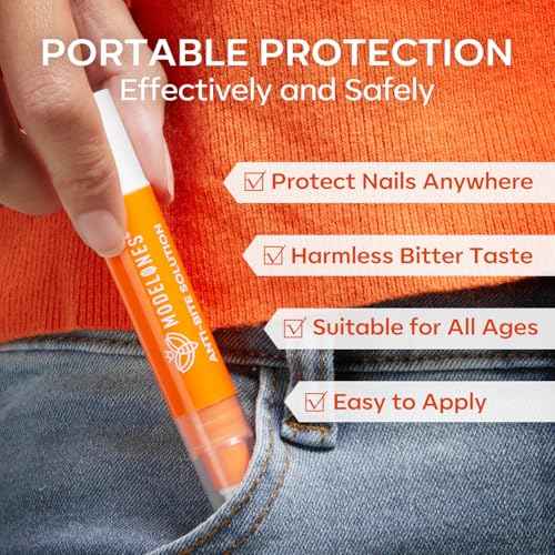 modelones Stop Biting Pen Nail Biting Prevention Thumb Sucking Deterrent Nail Biting Treatment for Kids & Adults Natural Nail Care Pen to Help Stop Nail Biting Habit Safe Solution for Biters