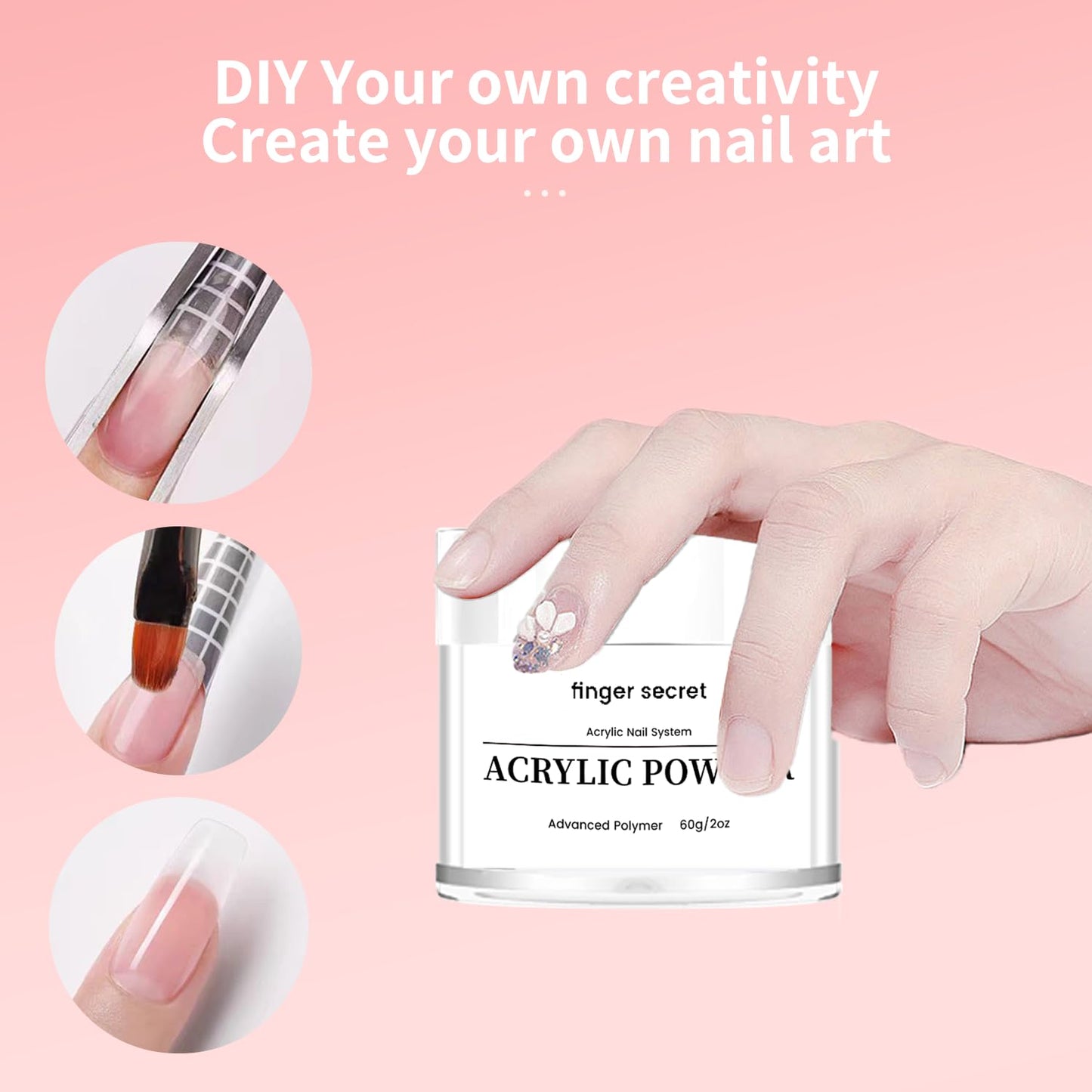 6-Color Acrylic Nail Powder Set - Advanced Polymer, 0.33 oz Each for Salon Quality Nails