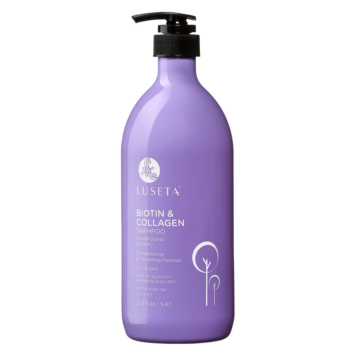 Luseta Biotin & Collagen Shampoo - Thickening Formula for Hair Loss & Fast Growth | Argan Oil Infused, 33.8oz