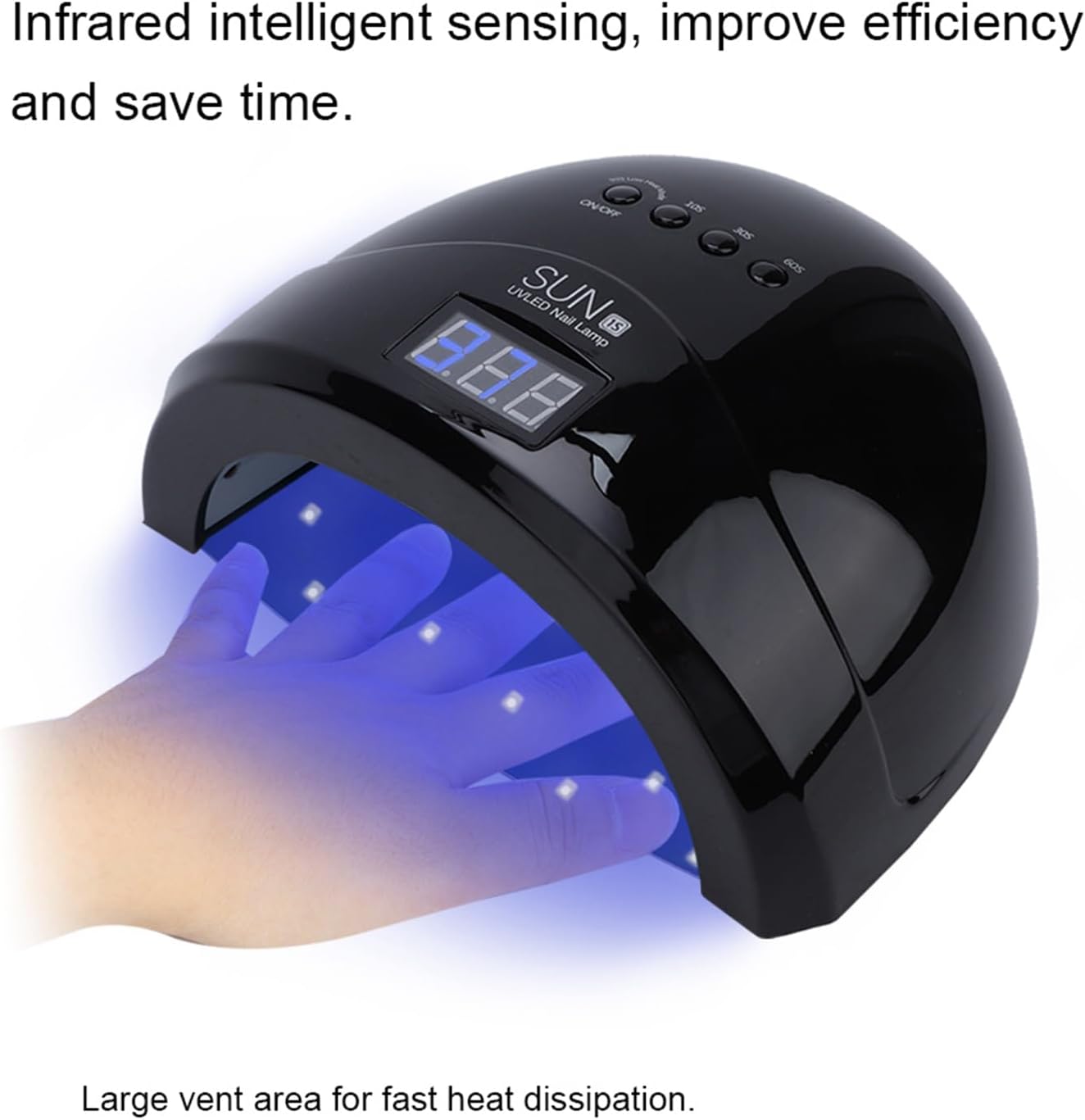 48W LED Nail Dryer - Gel Polish Curing Lamp for Manicure & Pedicure with US Plug
