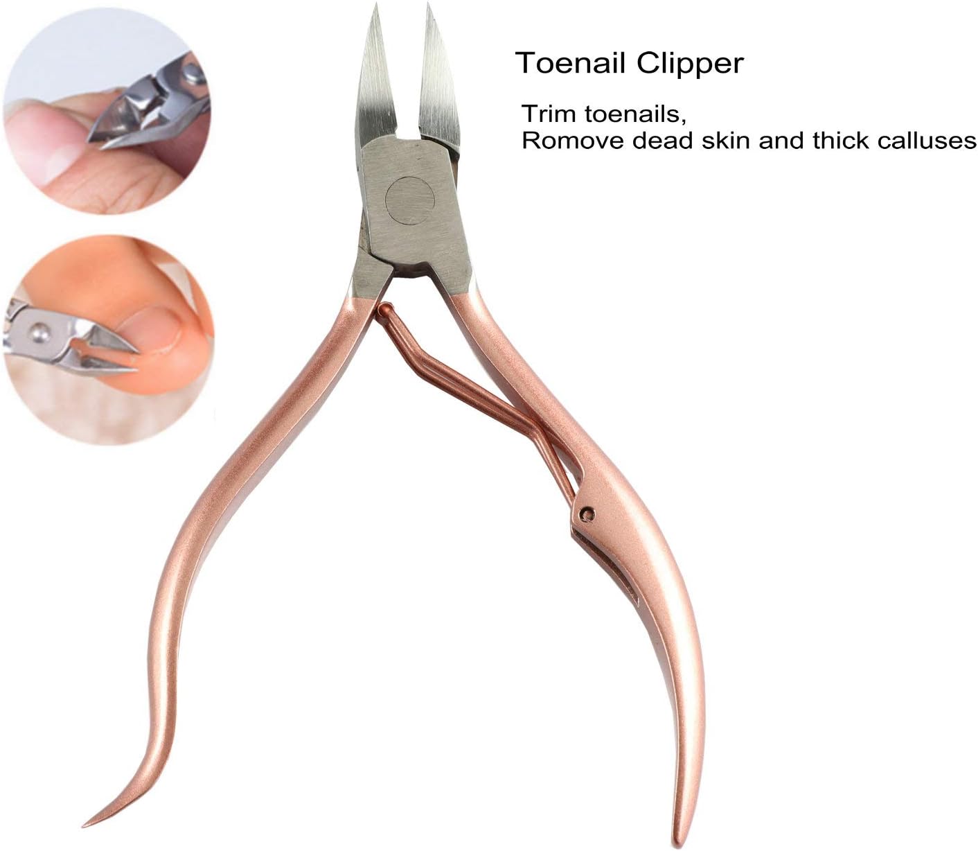 8-in-1 Stainless Steel Pedicure & Manicure Tools Kit - Erkangsm Travel Set with Toenail Nipper, Clipper & Case - Pink