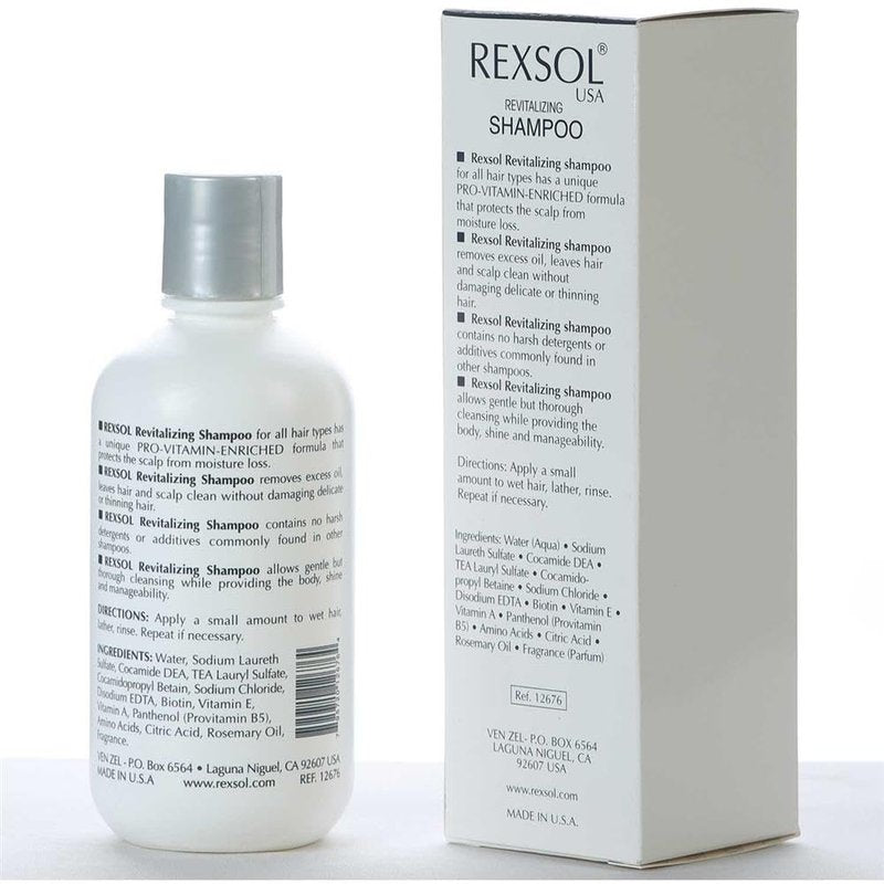 REXSOL Revitalizing Shampoo Scientifically Formulated to clean thinning hair (240 ml / 8 fl oz)