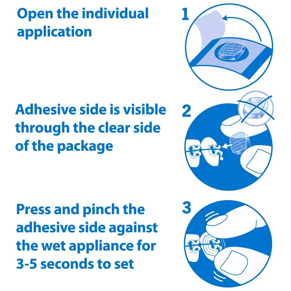 OrthoDots CLEAR – 24-Hour Protection | Sticks Better than Dental Wax | Moisture Activated Braces Wax Alternative for Pain Caused by Braces, Clear Aligner Trays, and Other Orthodontic Appliances