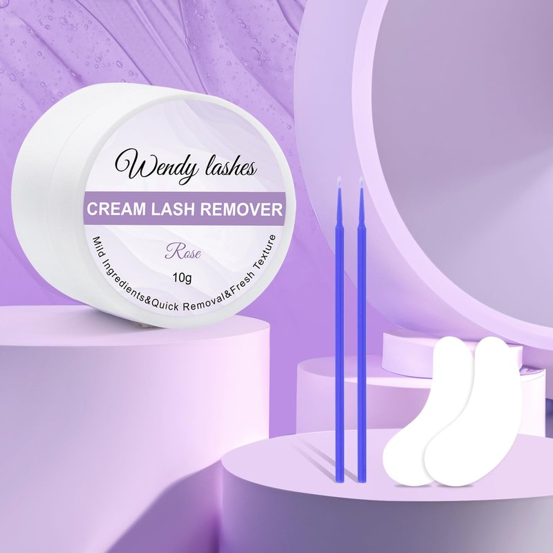 Lash Extension Remover Cream Eyelash Extension Remover Low Irritation Dissolves Powerful Eyelash Glue Remover for Salon Lash Glue Remover(Rose 10g)