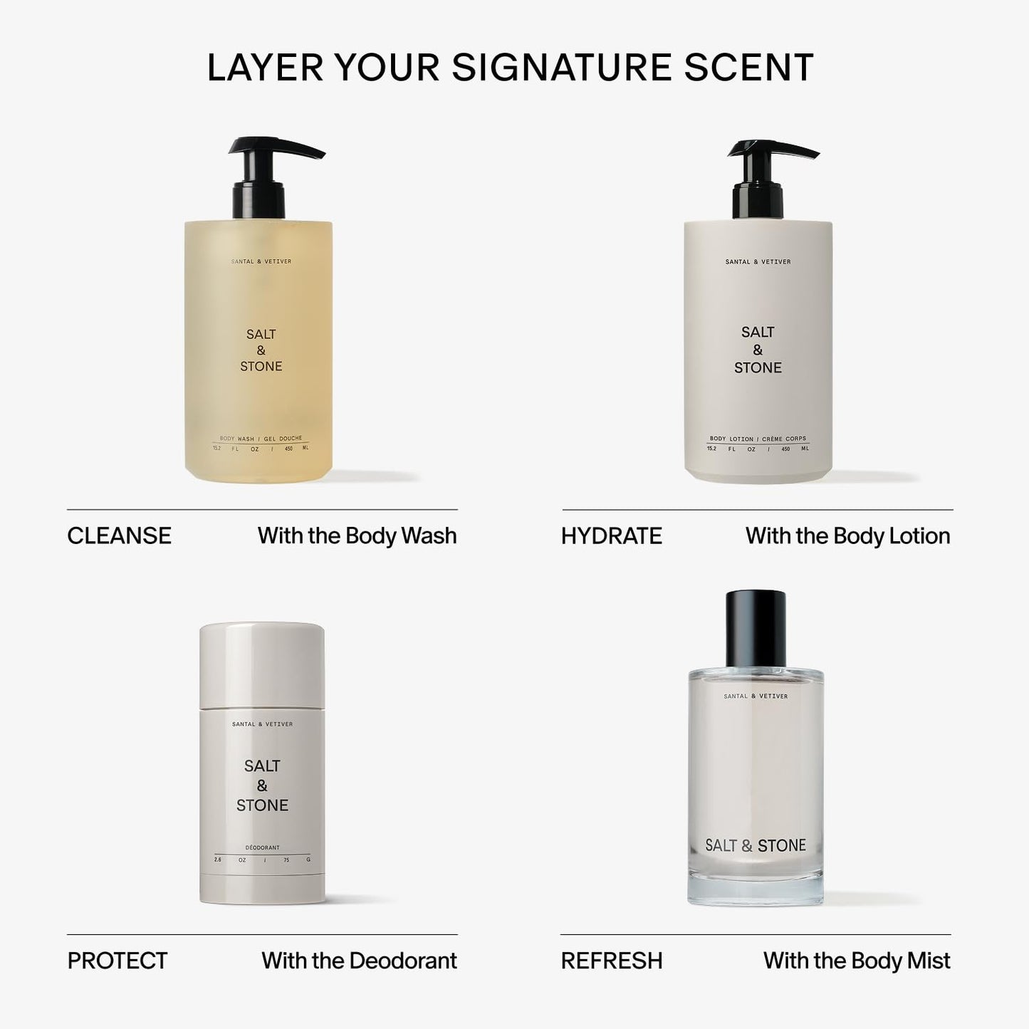 Aluminum-Free Deodorant - Extra Strength 48-Hour Protection for Men & Women | Seaweed Extracts, Niacinamide & Prebiotics | Santal & Vetiver