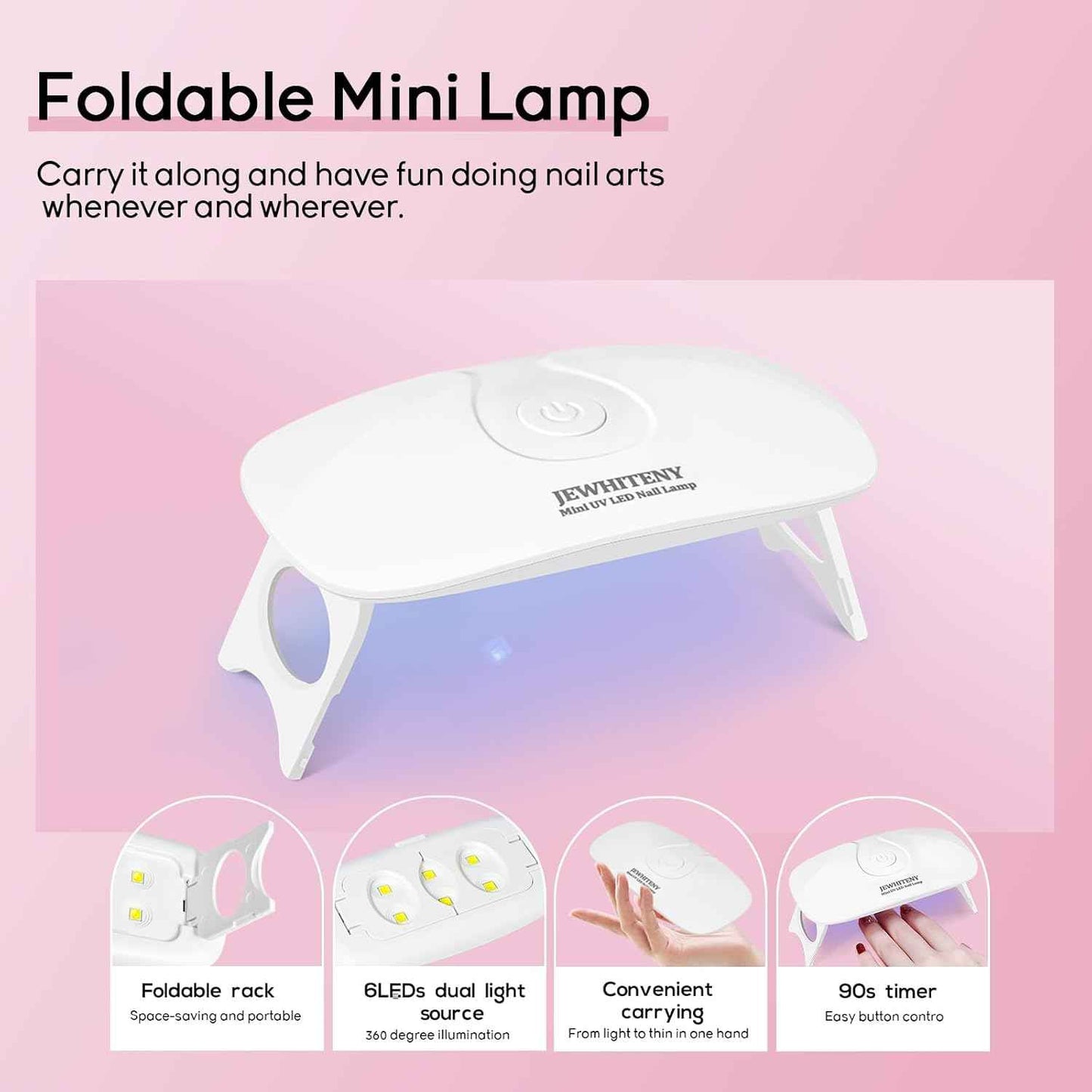 Poly Gel Nail Kit with UV Lamp & 10ml Base/Top Coat - Nail Art Extension Tools for Beginners
