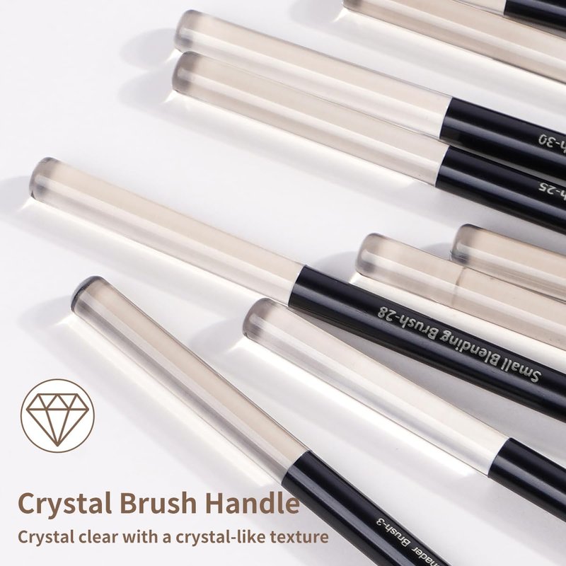 20 PCS Makeup Brush Set - Double-Ended Kabuki & Foundation Brushes | Blending Tools with Bag (Black)