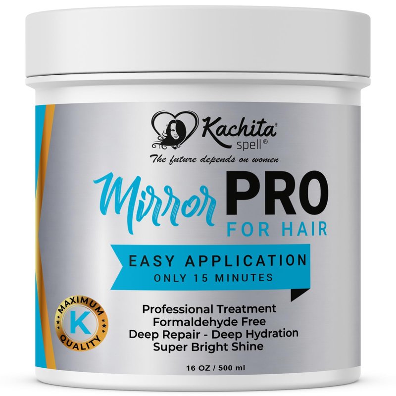Kachita Spell MirrorPRO Hair Mask Deep Conditioner for Dry Damaged Hair, Intensive Hair Repair Treatment, Hydrating & Gloss Hair Mask, Color-Treated, Anti Frizz Hair Care, Sulfate Free, 16 oz