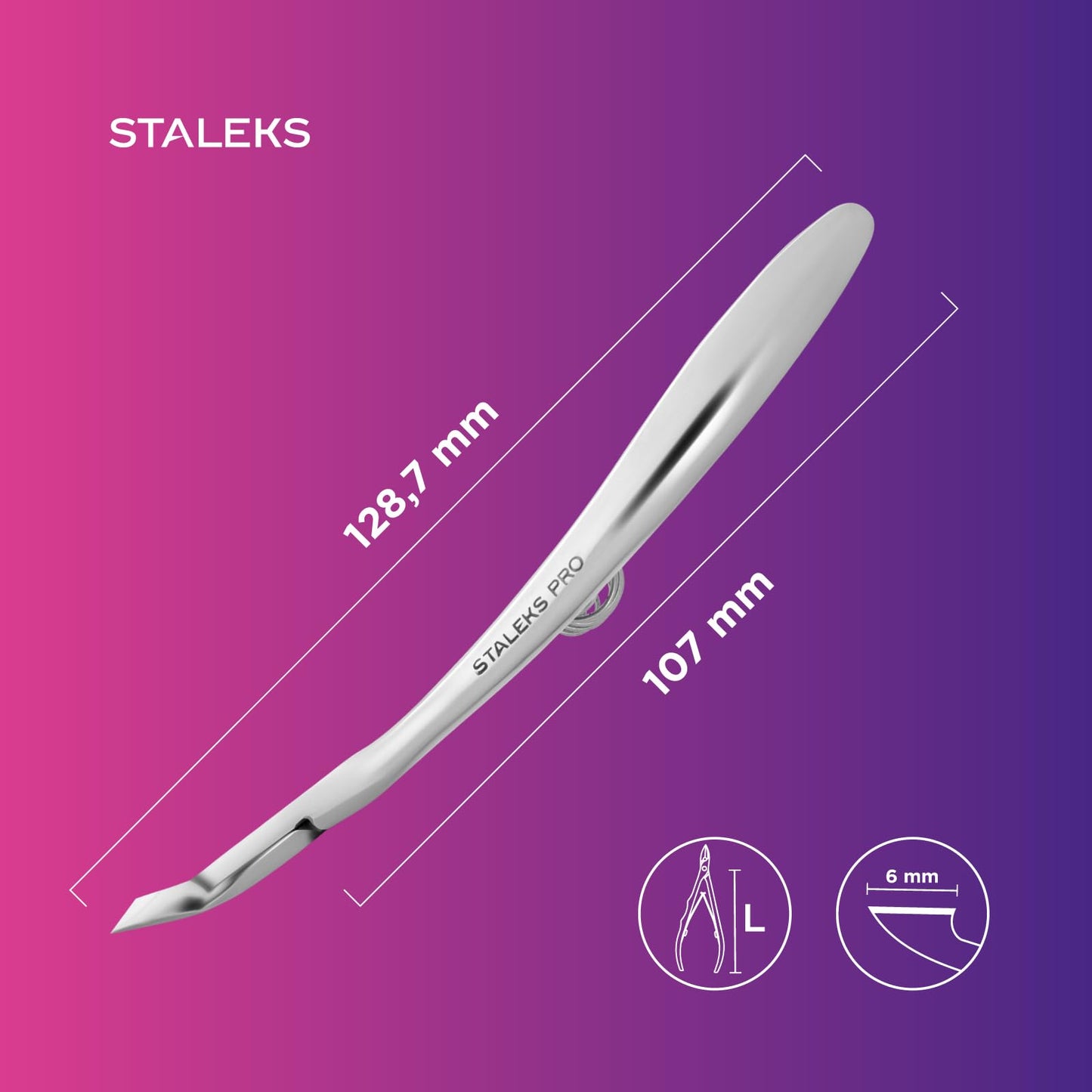STALEKS PRO Expert 81 6mm Professional Cuticle Nippers – Stainless Steel Skin Nippers for Manicure