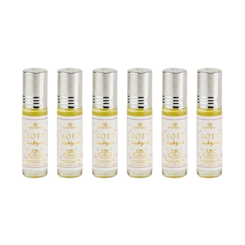 Al Rehab Concentrated Perfume Rollerball - Soft Scent | 6ml (Pack of 6)