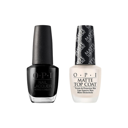 OPI Black Nail Lacquer - Long-Lasting, High-Gloss Nail Polish for Perfect Manicure