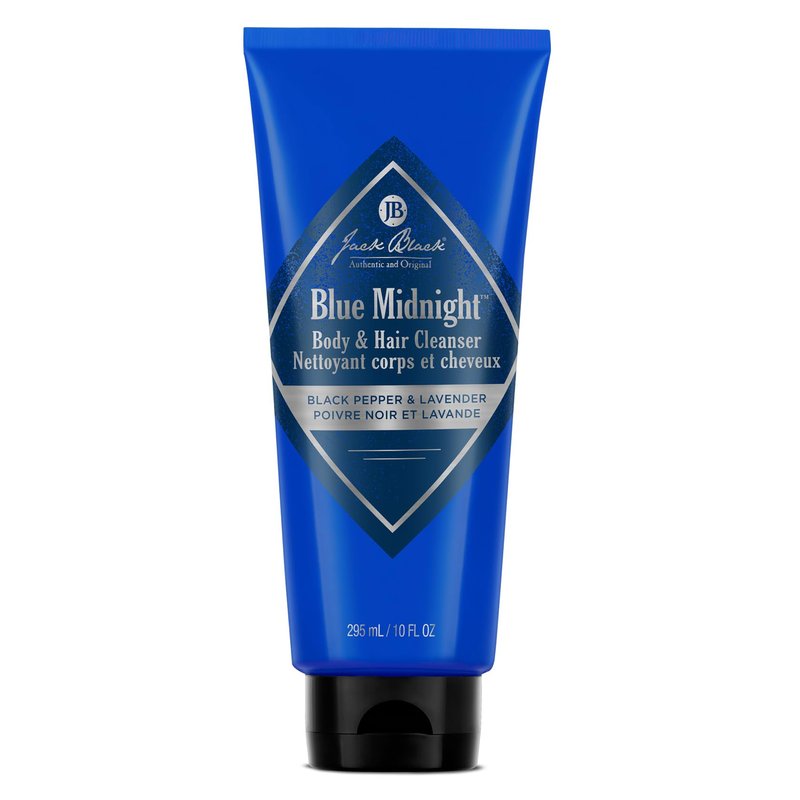 Jack Black Blue Midnight Body & Hair Cleanser, 10 Fl Oz – Black Pepper & Lavender – Mens Body Wash, Mens Shampoo, Skin Care, Hair Care, Dual-Purpose Body Wash Men, Sulfate–Free