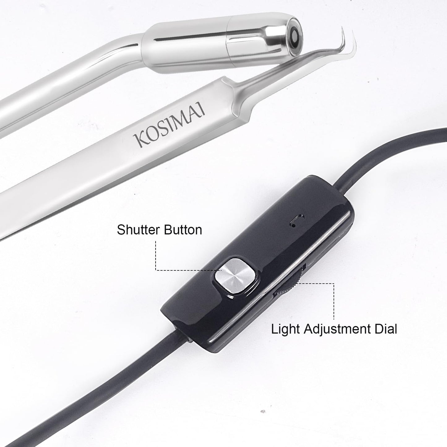 Kosimai Black Head Remover for Face Tool Professional Pimple Popper HD Camera,30 Times Magnification 1080P, (Silver)