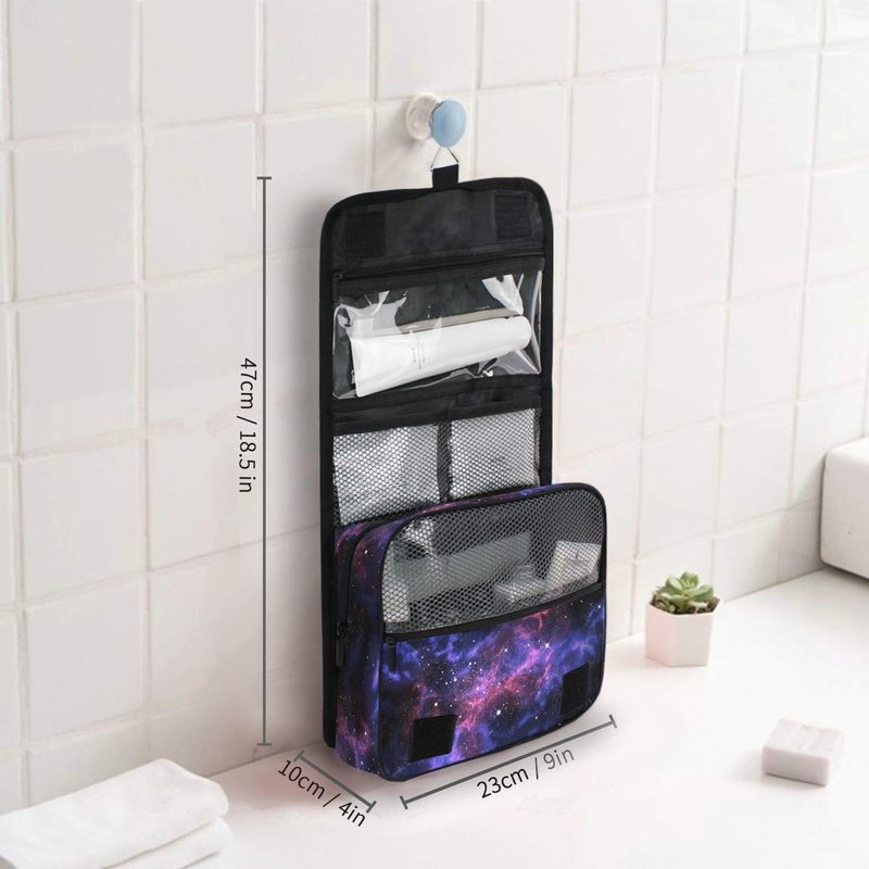 Hanging Toiletry Bag Universe Galaxy Star Space, Makeup Bag Cosmetic Bag Bathroom Travel Organizer Large for Women Girls