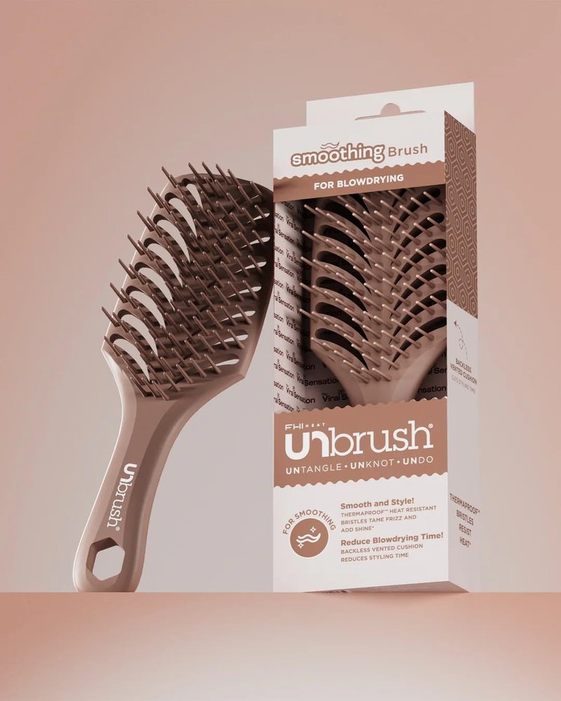 FHI Heat UNbrush Smooth Collection Heat Resistant Detangling Smoothing Brush for Pain-Free Brushing on All Hair Types