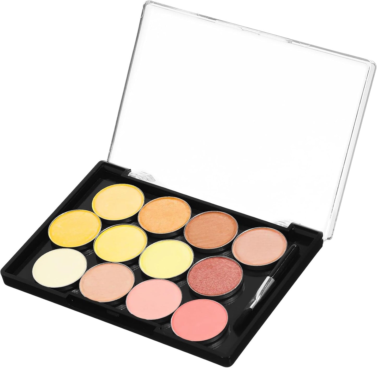 Empty Magnetic Eyeshadow Palette - 12 Metal Pans & Eyeshadow Brush | 11.00x7.50x1.50cm