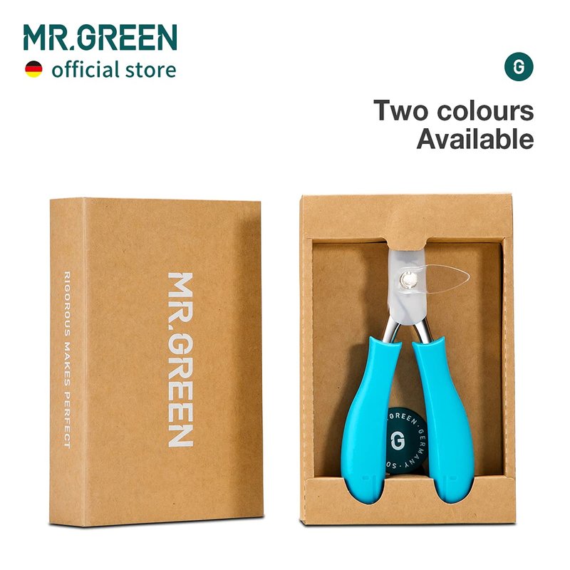 MR.GREEN Nail Clippers Toenail Cutters Anti-Splash Professional Ingrown Thick Hard Nail Scissors Pedicure Tools Manicure Sets (Blue Handle)