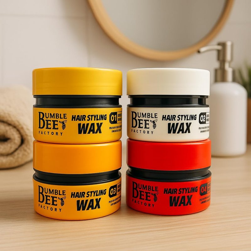 BUMBLE BEE Hair Styling Wax, 4 Styles, Firm Hold, Natural Finish (150 ml, 02 White (Matte))