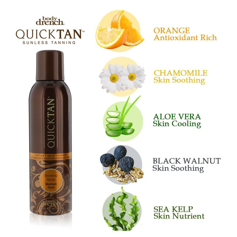 QuickTan Instant Bronze Self Tanning Spray - Fast-Drying Self Tanner for Natural Glow | 6 oz, 2 Pack