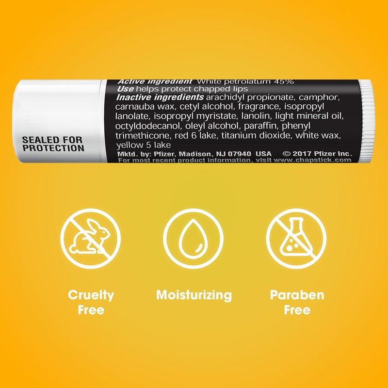 ChapStick Bulk Lip Balm, Classic Original 24-Count – Lip Moisturizer for Dry Lips, 0.15 Ea