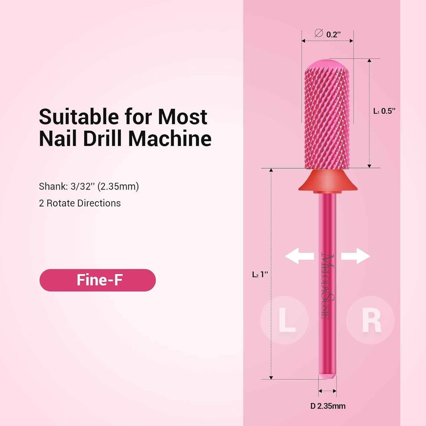 50 Pcs Nail Drill Bits Set - Small Sanding Bands & Carbide Mandrel for Smooth Finishing