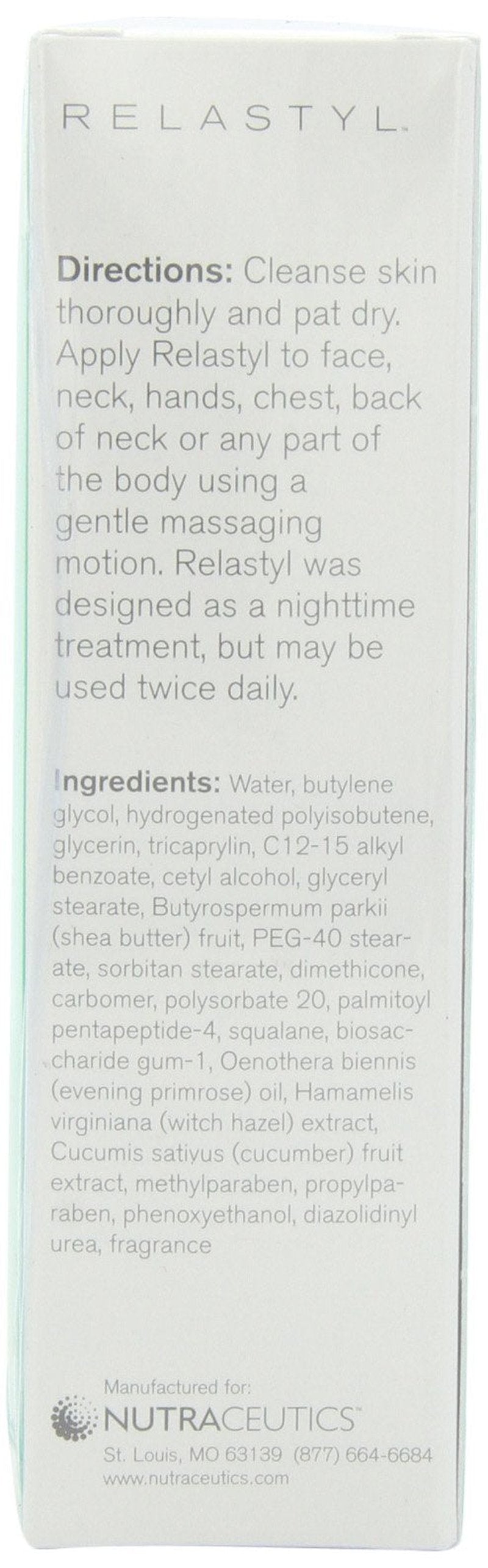 Nutraceutics Relastyl Moisturizer, Hydrate and Repair, 4oz
