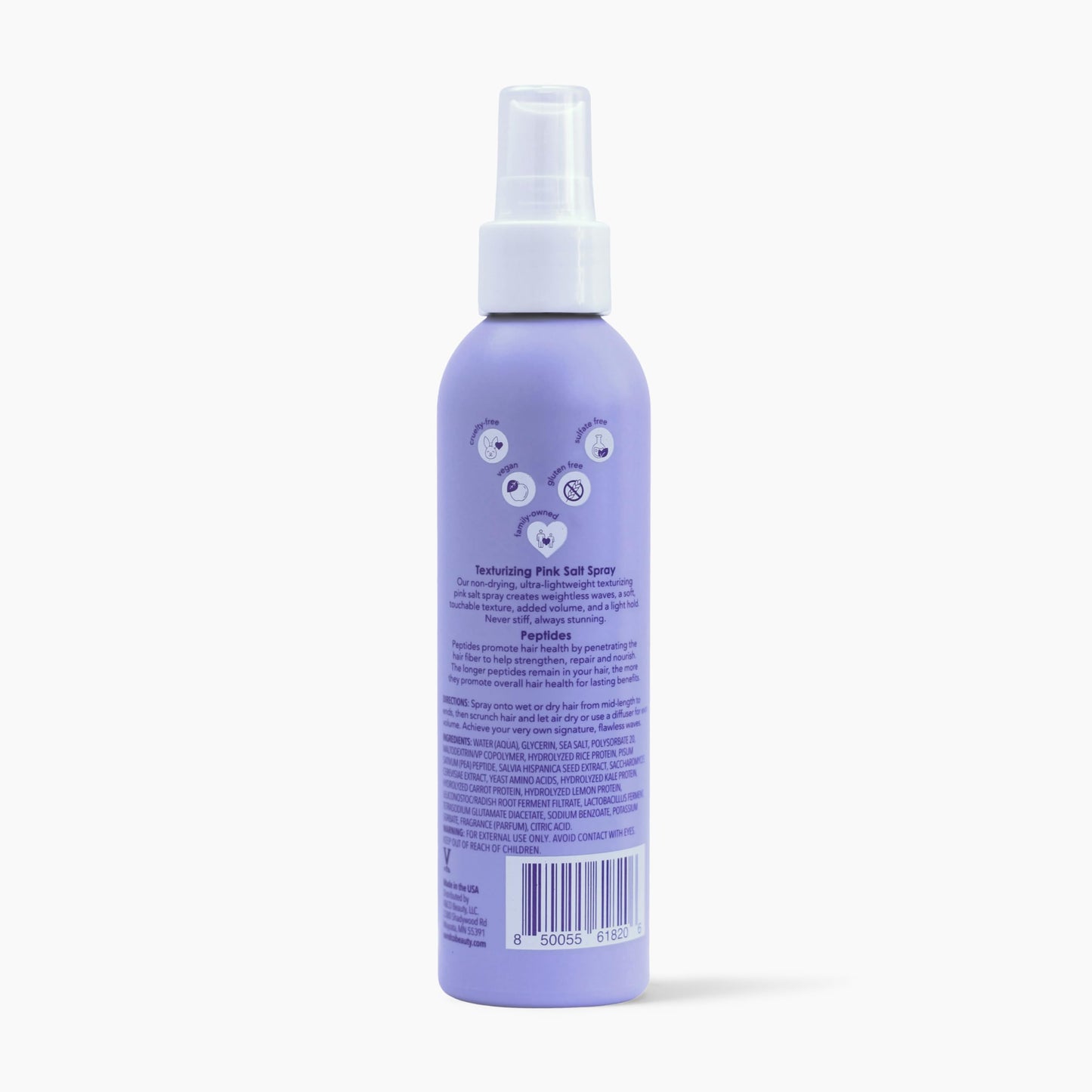 V&Co. Beauty Wave Babe Texturizing Pink Salt Spray (2 Pack), Beach Wave Spray for Wavy Hair with Himalayan Pink Salt & Peptides, Texturizing & Volumizing Mist for Soft, Touchable Waves, 6 oz