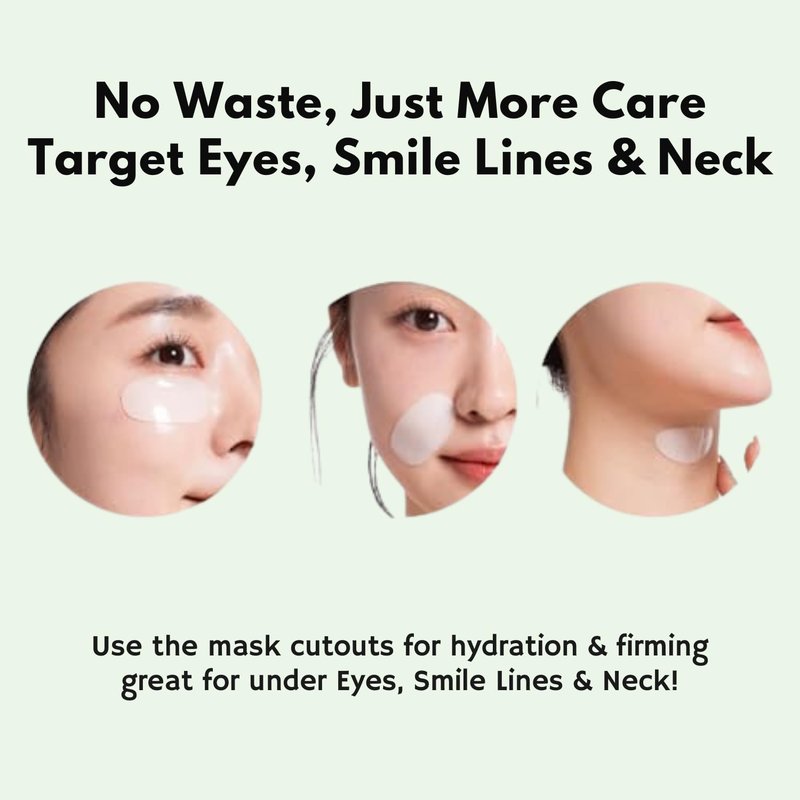 Oh My Pure VeganMucin Lifting Hydrogel Korean Face Mask 3 EA, Improves Skin Texture, Glowing Skin, Made in Korea