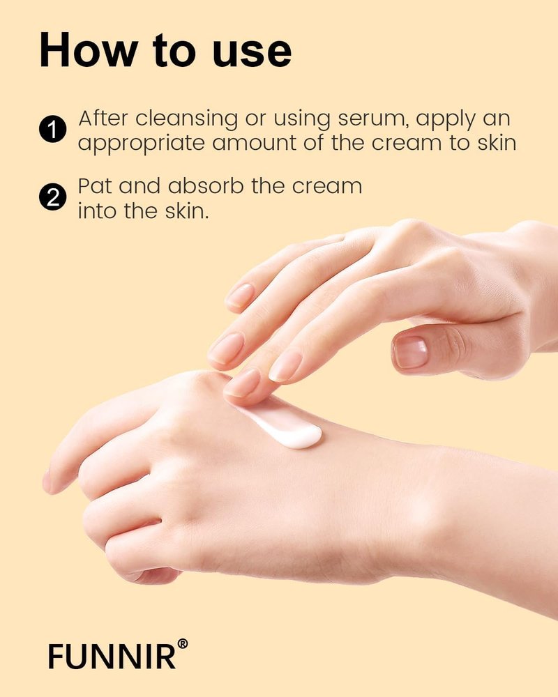FUNNIR Snail Mucin Moisturizer 92%, Lightweight Moisturing Cream, 100g, Youthful and Radiant Formula, Repair Face Cream for All Skin Types, Skincare Products