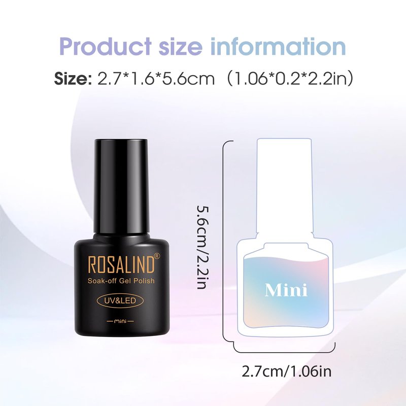 ROSALIND 42 Pcs Gel Nail Polish Set, 38 Colors All Seasons Nail Polish Set Colorful Begginer Kit with Base Coat & Glossy/Matte/Glitter Top Coat, Gel Nail Art Manicure Salon DIY Gifts