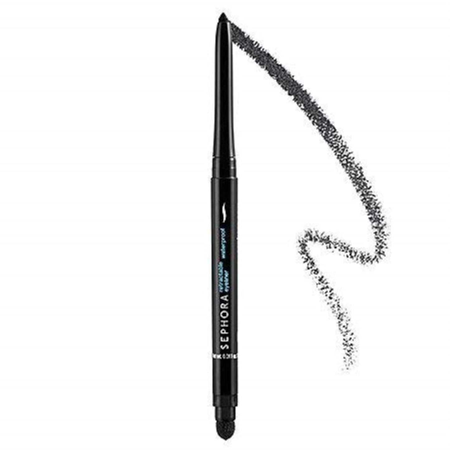 Retractable Waterproof Eyeliner - Glitter Black | Long-Lasting Formula
