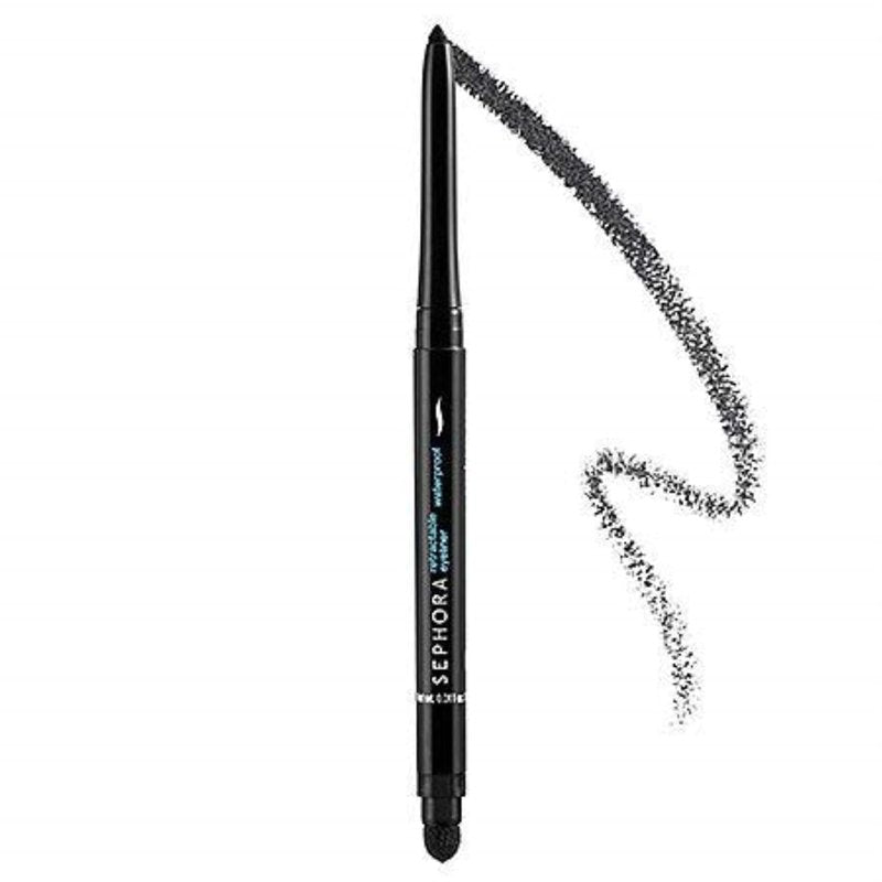 Retractable Waterproof Eyeliner - Glitter Black | Long-Lasting Formula