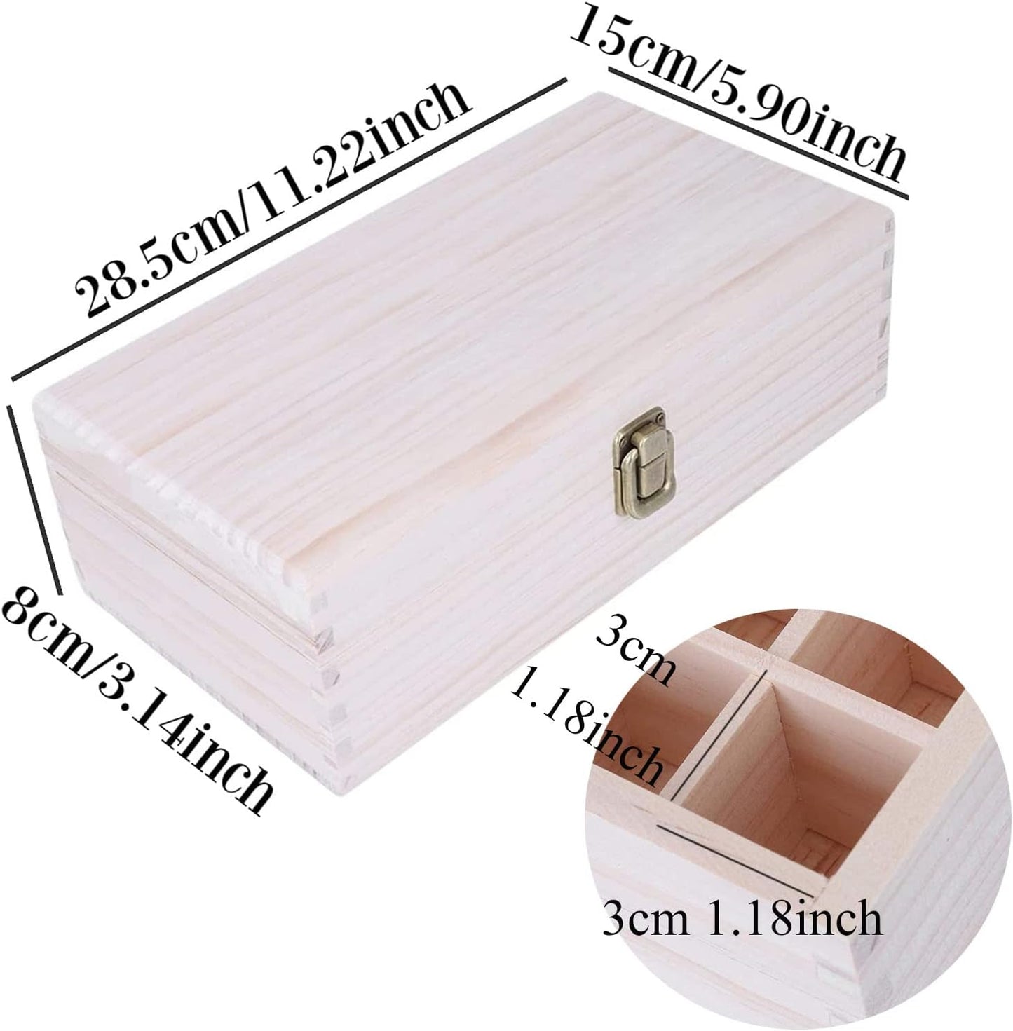 Essential Oil Storage Box - Wooden Organizer with 32 Slots for 5-15 ml Bottles | Nail Polish Display Holder
