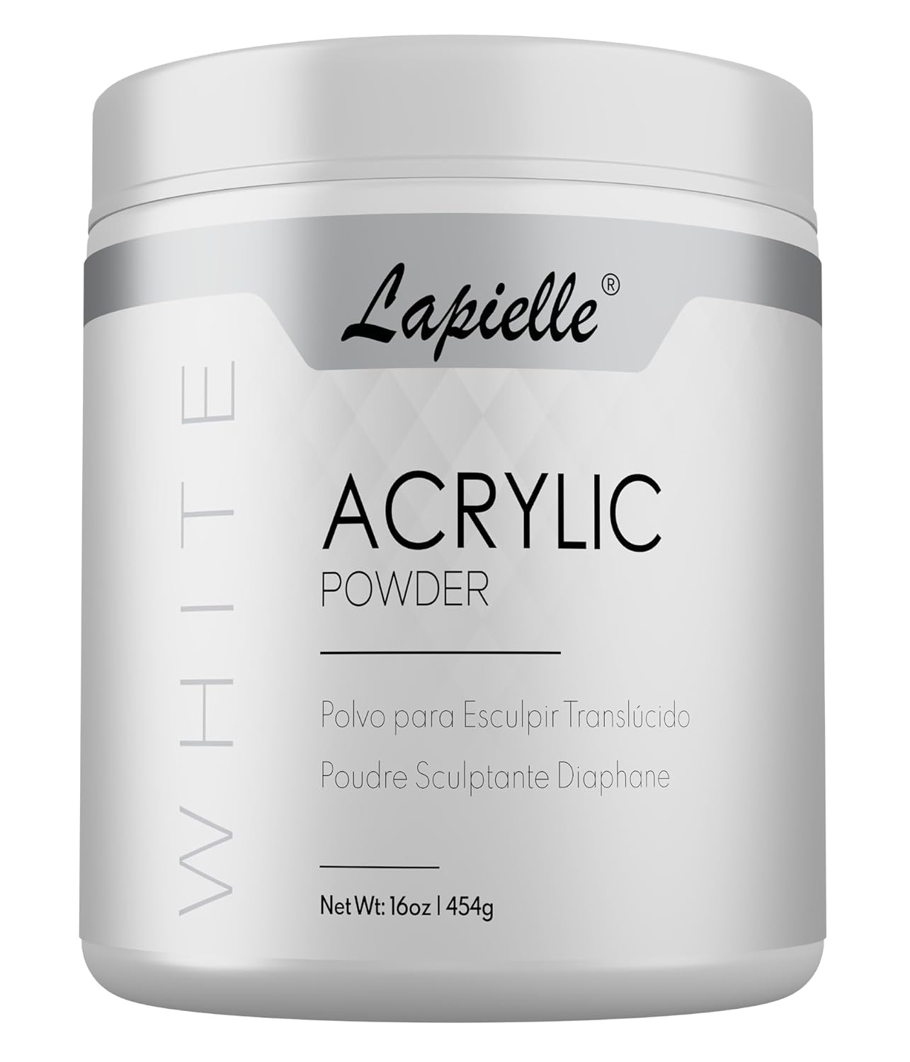 Professional Acrylic Powder for Nail Art - Quick Dry, Long-Lasting, 16oz Clear, Pink & White