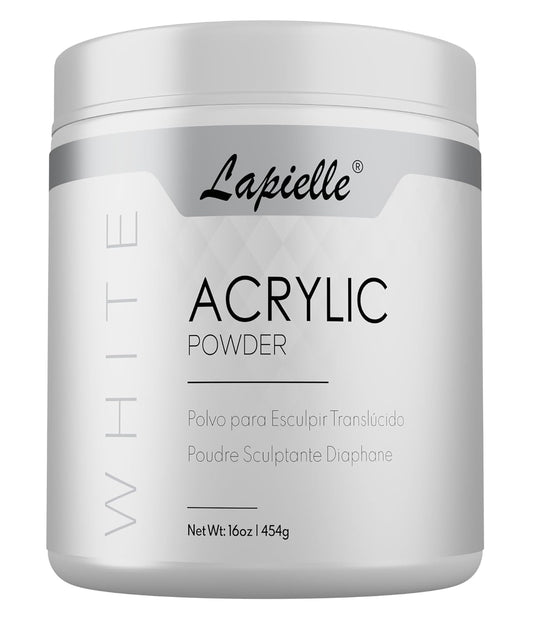 Professional Acrylic Powder for Nail Art - Quick Dry, Long-Lasting, 16oz Clear, Pink & White