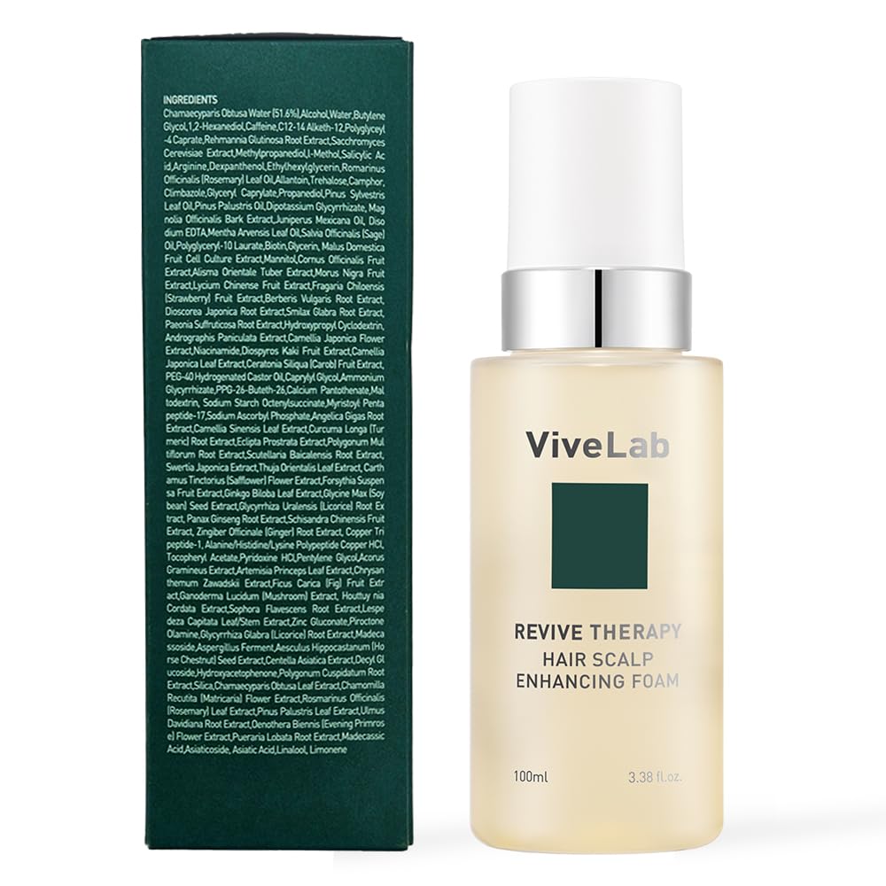 ViveLab Hair Growth Serum - Micro Foam Scalp Treatment with Biotin, Rosemary Oil & Caffeine | Vegan, Clinically Tested for Thicker Hair