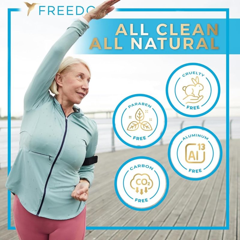 Freedom All Natural & Aluminum-free Deodorant for Women with 24-Hour Odor Protection in Eco-friendly Packaging - Made with Organic Essential Oils - Coco Van 1.9oz