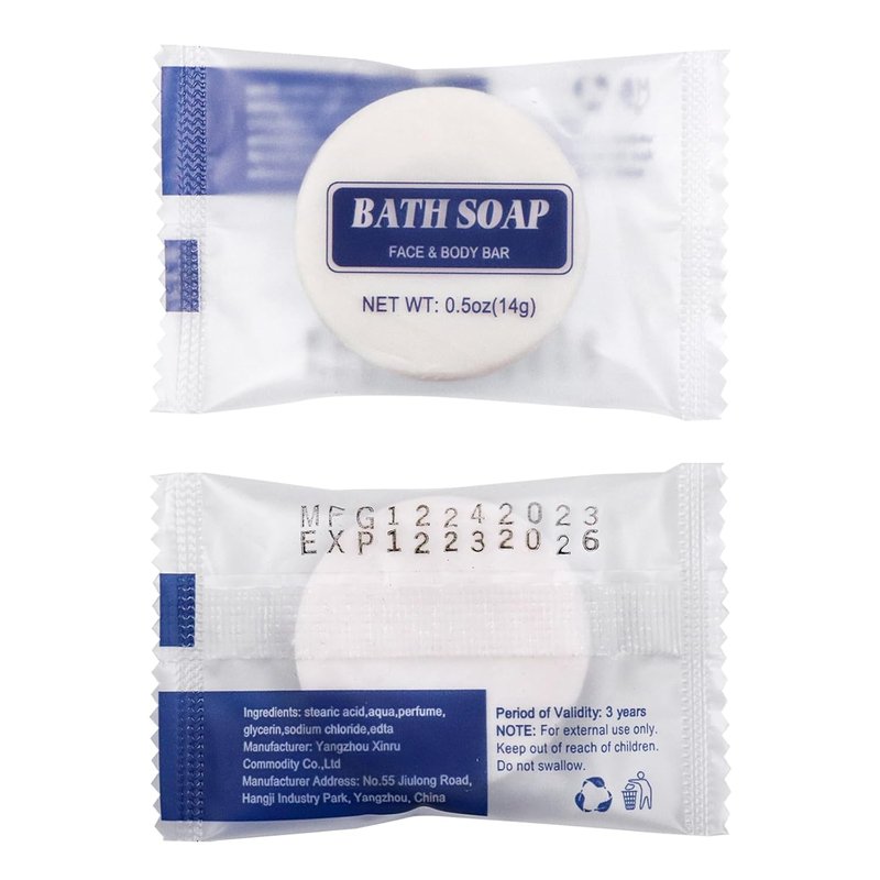 Mini Hotel Bar Soap - 120 Pcs 0.5 oz Individually Wrapped Travel Soaps | Round Bath Amenities for Guests