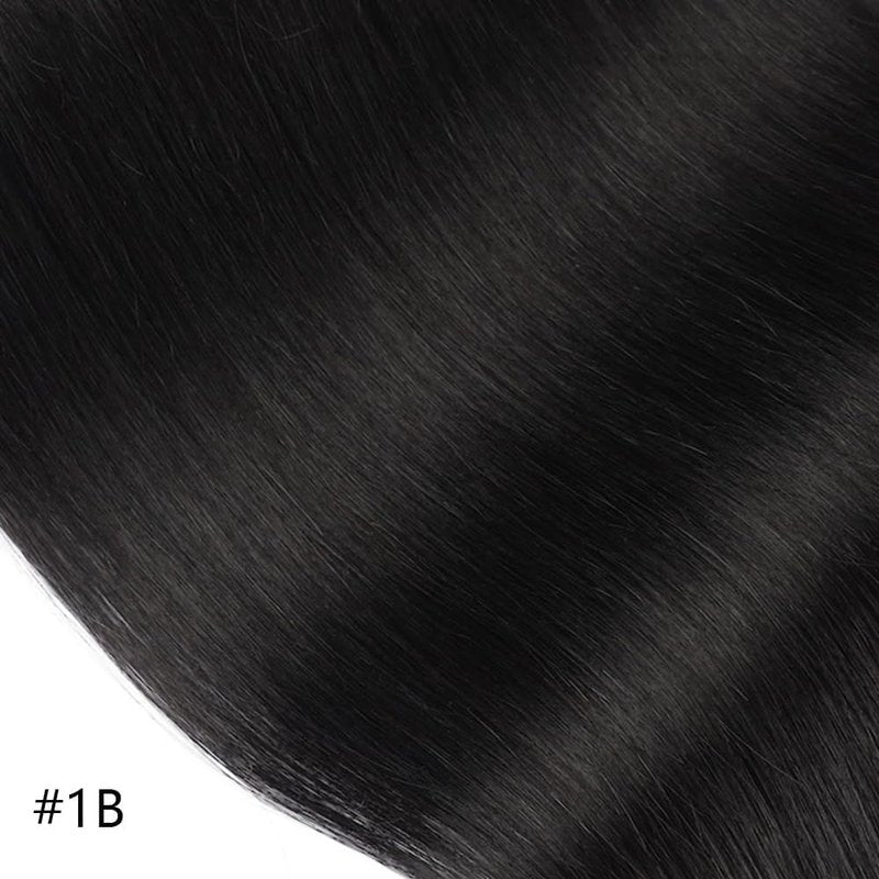 ORIGEN Clip in Hair Extensions Real Human Hair Clips ins Remy Hair Extensions for Women Full Head Natural Black 80g 16 Clips 7 Pcs 14 Inches