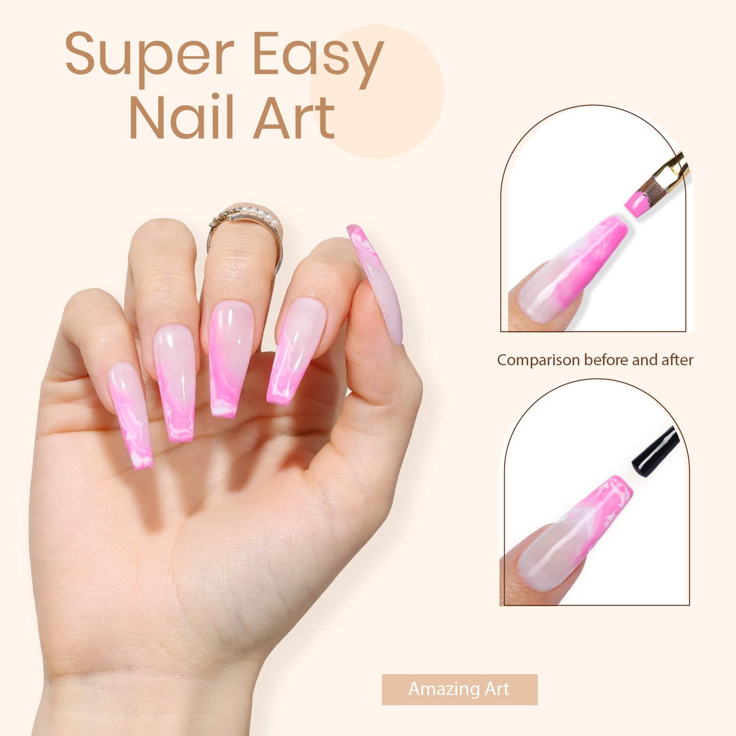 Beetles 20 Pcs Gel Nail Polish Kit-Fall Winter Red Gel Polish Set Gray Green Soak Off Uv Nail Lamp with Beetles Nail Blooming Gel 15ml Clear Uv Led Soak off Nail Gel Diy Nail Art Design Manicure