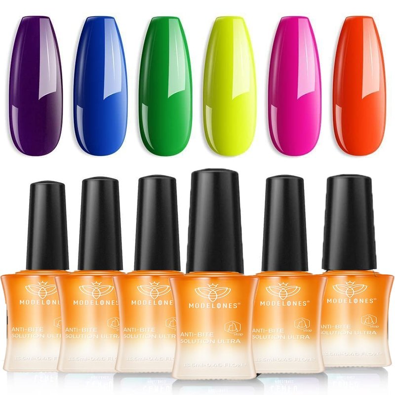 Modelones 35 Pcs Nail Biting Treatment for Kids New Thumb Sucking Deterrent Nail Biting Prevention for Kids Bitter No Bite Nail Polish Stop Biting Nails Repair for Damaged Nails