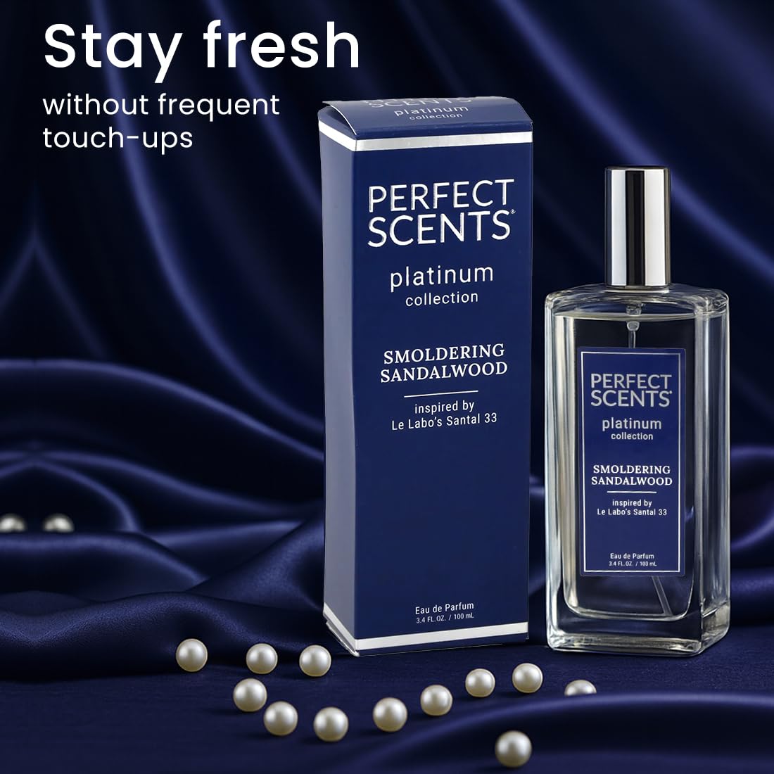 Perfect Scents Fragrances | Inspired by Le Labo’s Santal 33 | Platinum Collection | Smoldering Sandalwood | Unisex Eau de Parfum | Vegan, Paraben & Phthalate Free | Never Tested on Animals | 3.4 Fl Oz