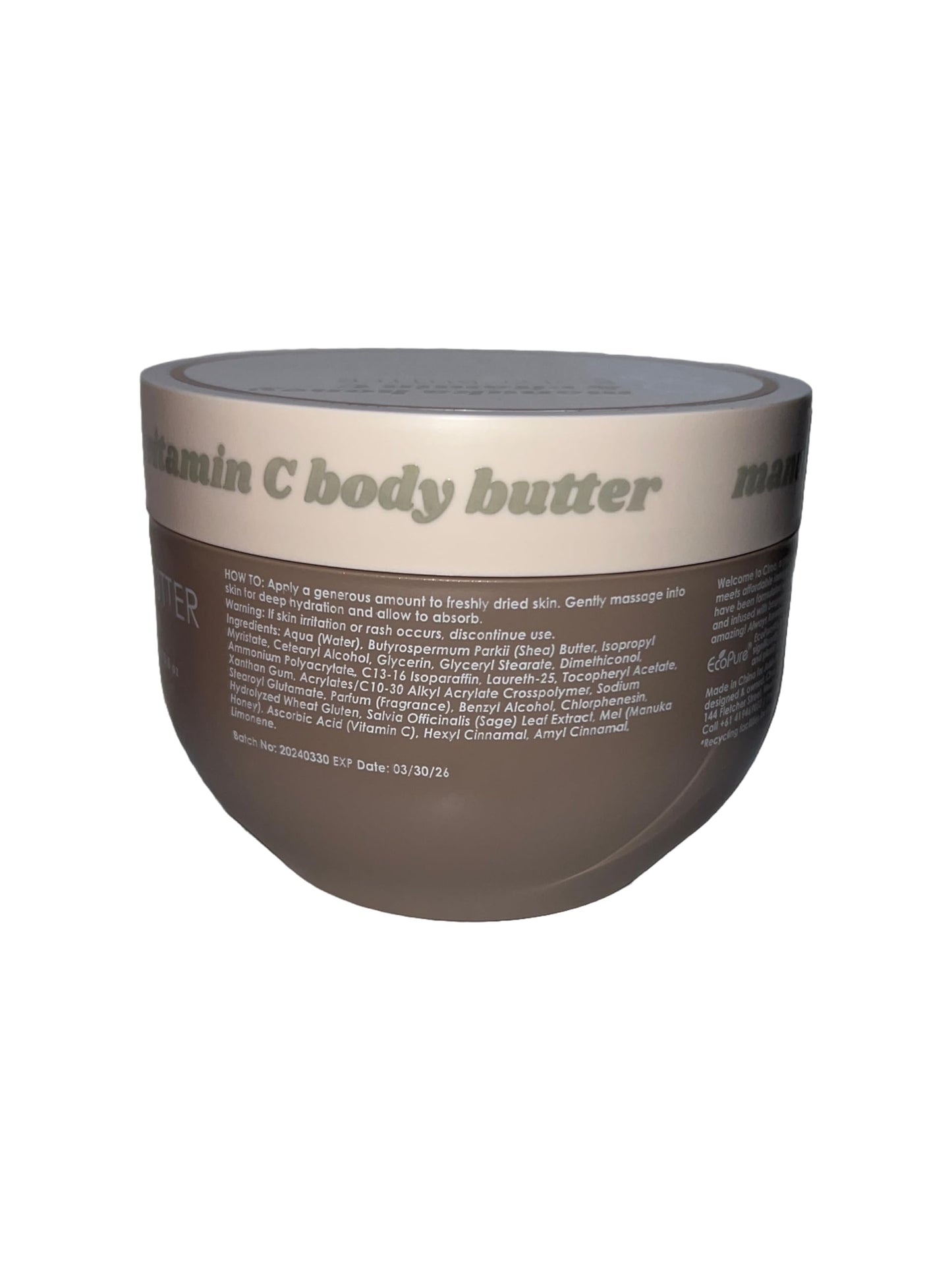 Ciroa Manuka Honey & Vitamin C Body Butter Glow 15.8 oz