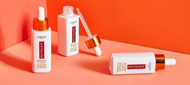 L'Oreal Paris Vitamin C Serum - 12% Derm Grade Formula with E & Salicylic Acid | 1 Fl. Oz.