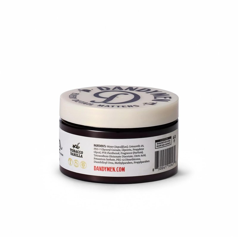 DandyMen Pomade – Strong Hold, High Shine, and Hydrating Formula with Pro-Vitamin B5 – Tobacco Vanilla Scent – 3.4 oz