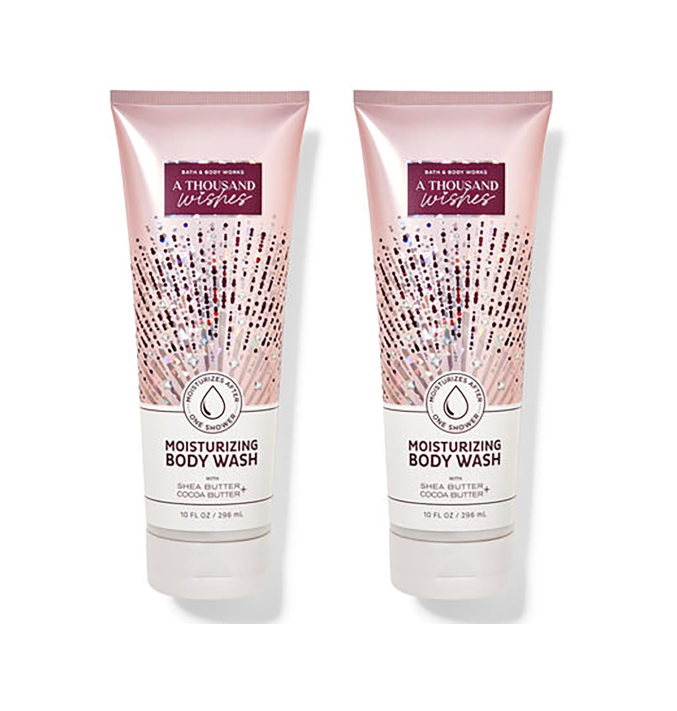 Bath and Body Works Moisturizing Body Wash with Shea Butter and Cocoa Butter 10 FL Oz / 296 ML - 2 Pack (A Thousand Wishes)