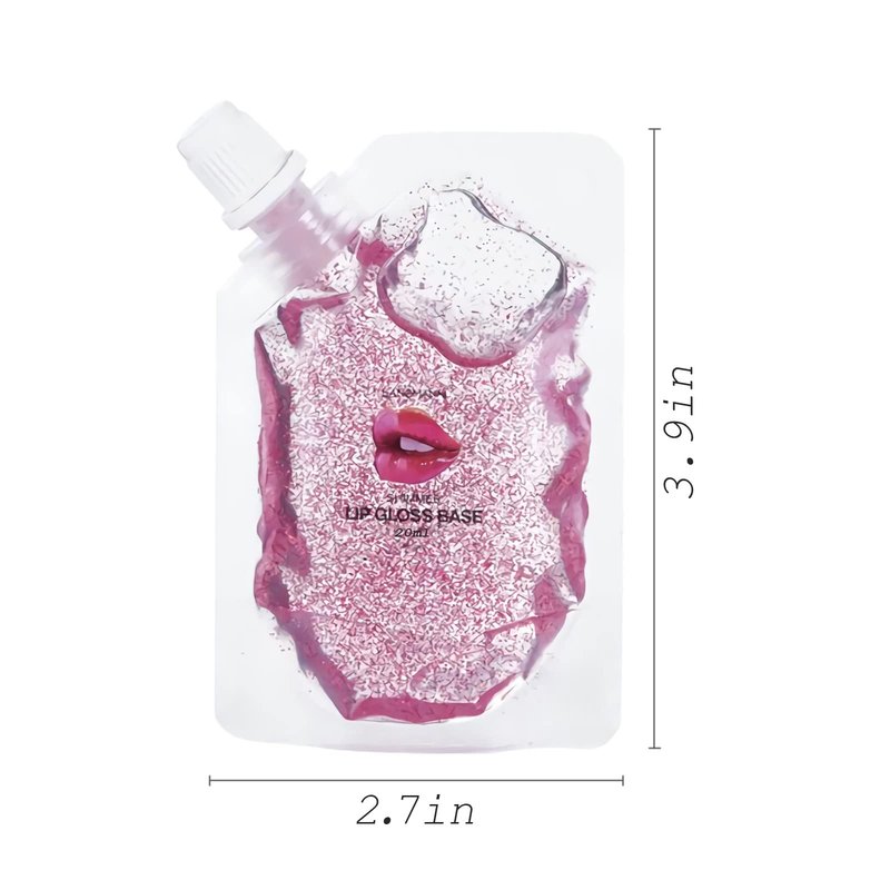 SUMEITANG 4 Color Glitter Lip Gloss Base Kit, Moisturize Lip Gloss Base Oil Material Lip Makeup Primers for DIY Handmade Making Lip Balms and Lipgloss Set(4 Pack x 20ML)